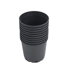 labworkauto front view of black nursery pot showing shape and capacity for easy choice