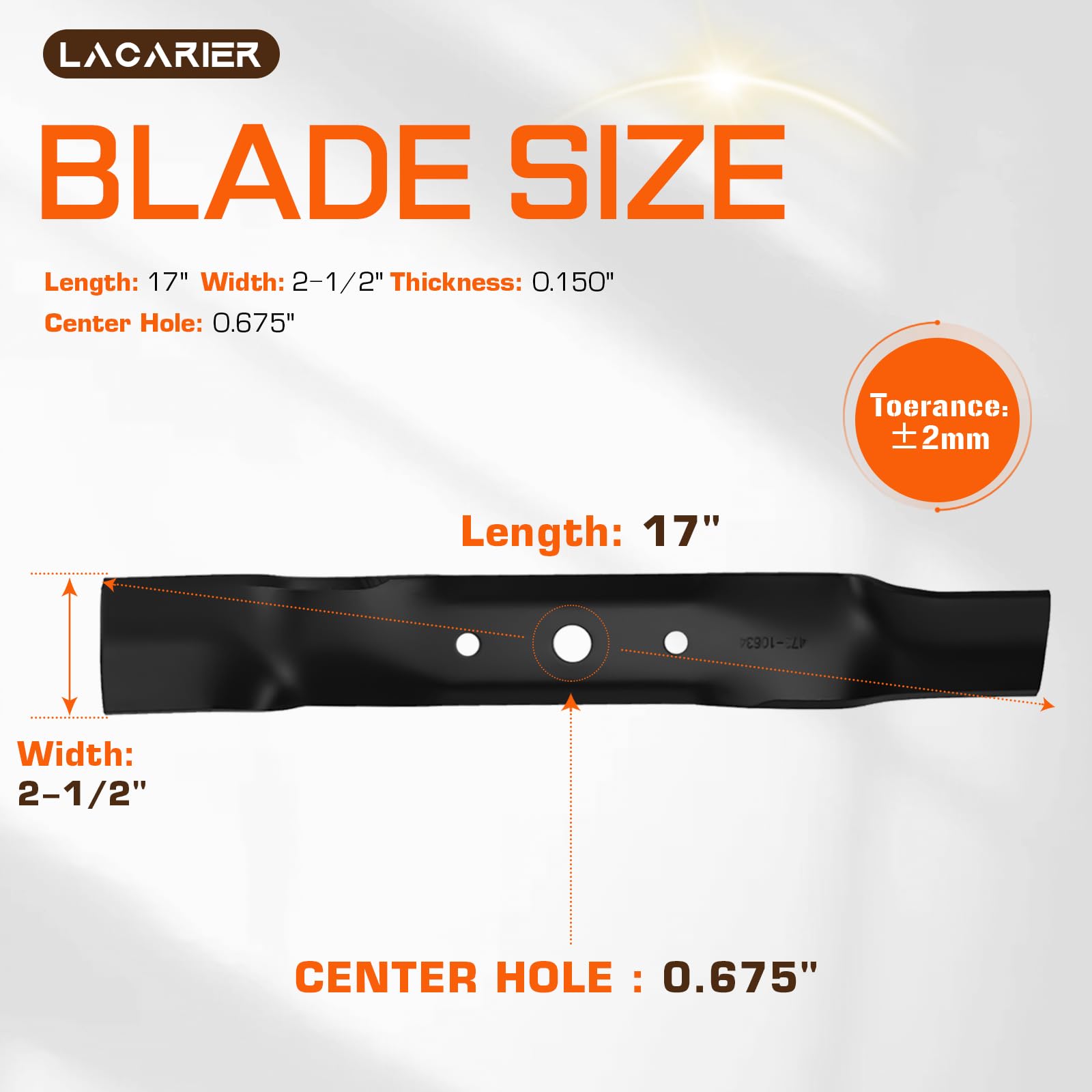 lacarier blade profile highlighting cutting edge for consistent turf finish