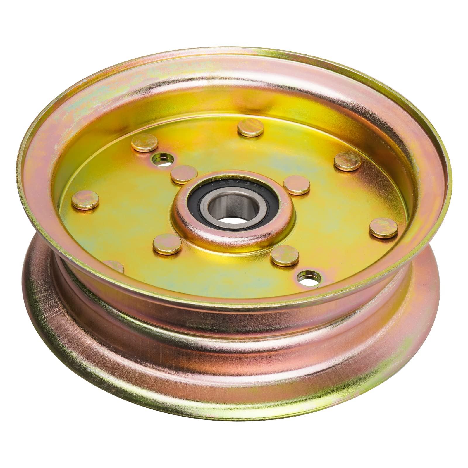 lacarier pulley next to ruler showing 5 7/8 inch OD for accurate sizing