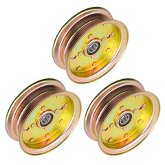 lacarier front view flat idler pulley showing overall shape and fit benefit