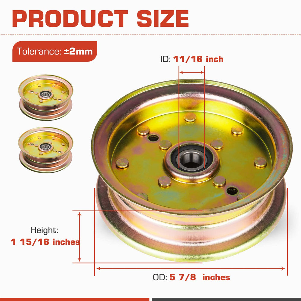 lacarier side profile of pulley illustrating height and edge for correct tracking