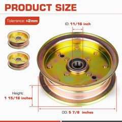 lacarier side profile of pulley illustrating height and edge for correct tracking