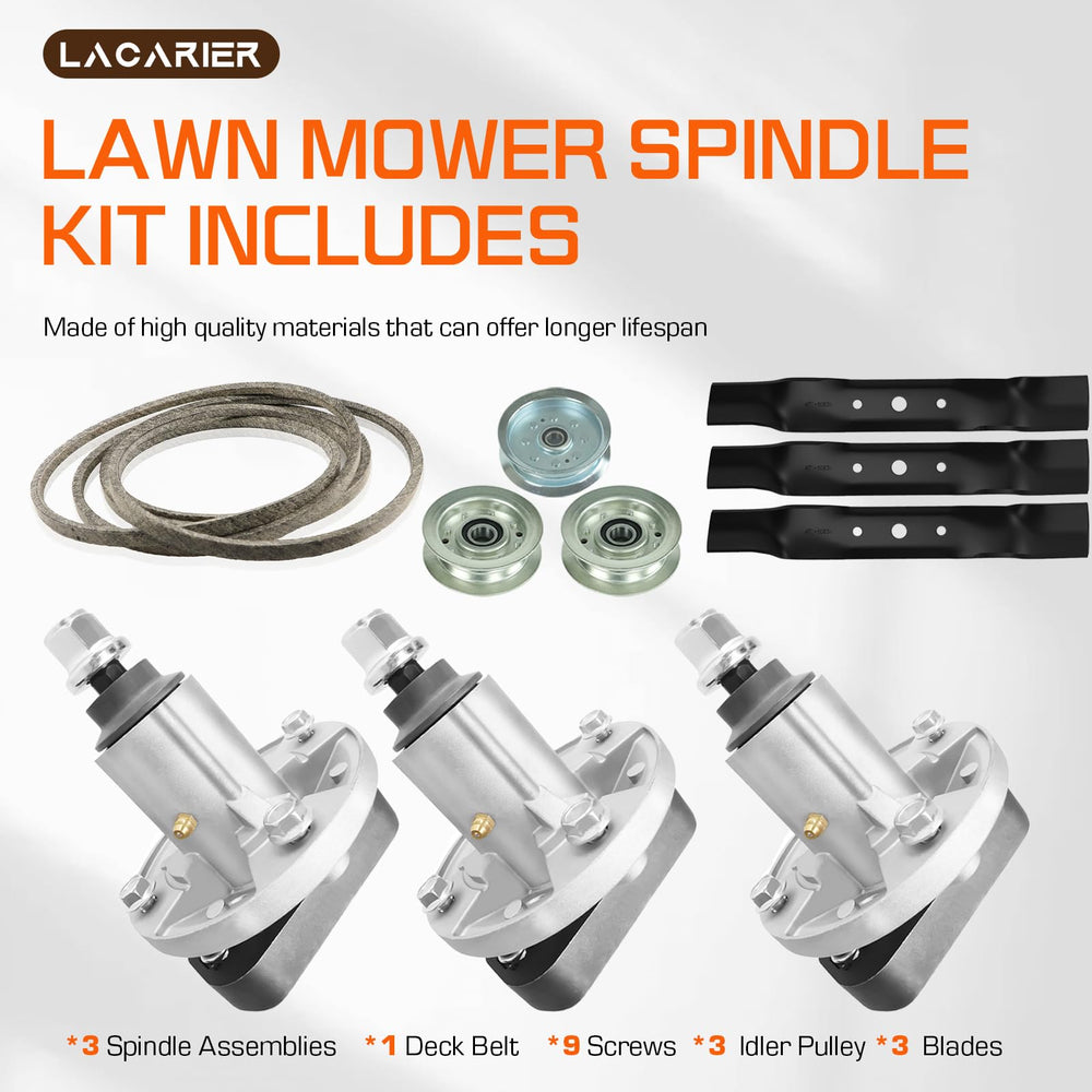 lacarier components arranged with a ruler to show fit and compatibility