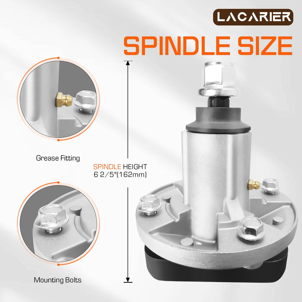 lacarier spindle close-up showing build quality and improved stability