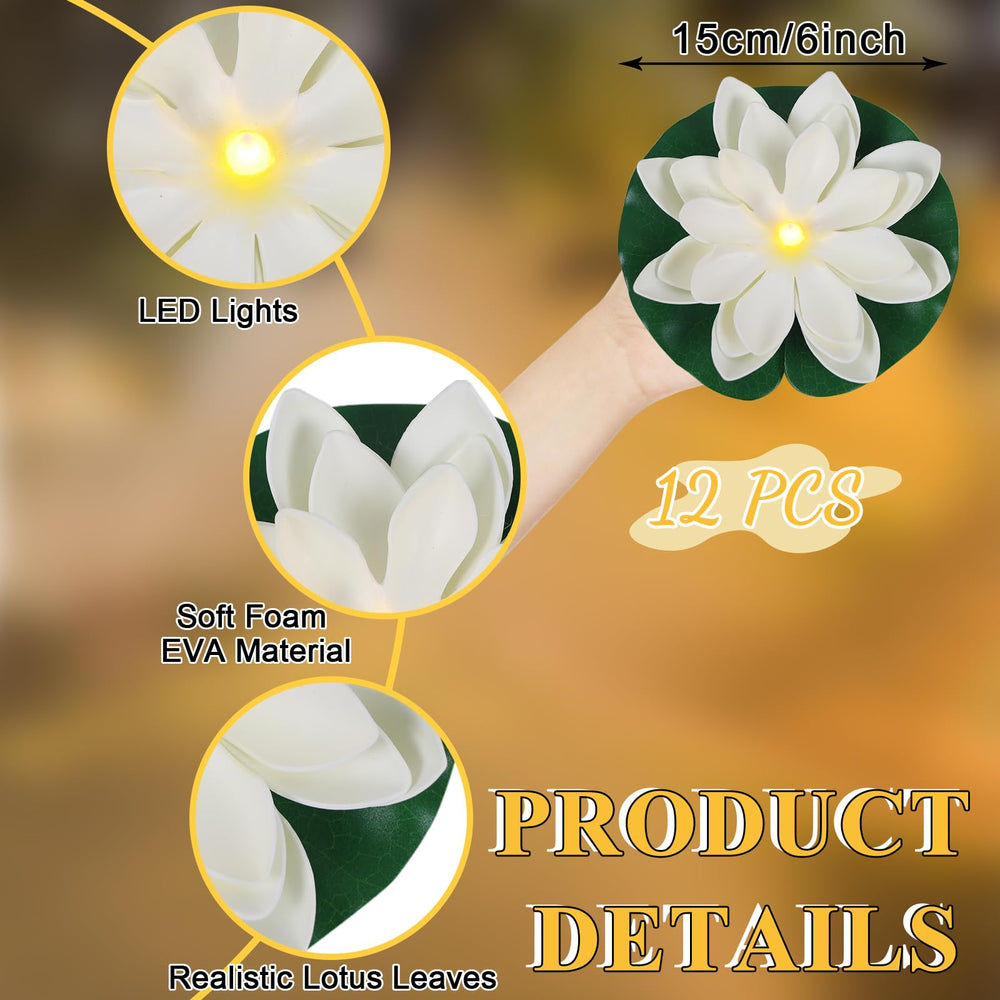 LACGO single lotus light floating in bathtub adding cozy warm illumination
