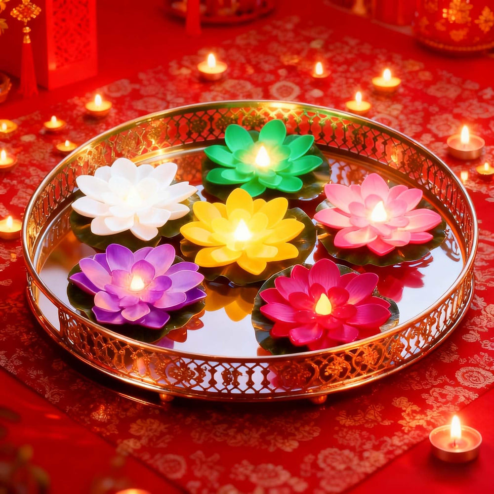 LACGO mixed-color lotus arrangement delivering festive visual variety
