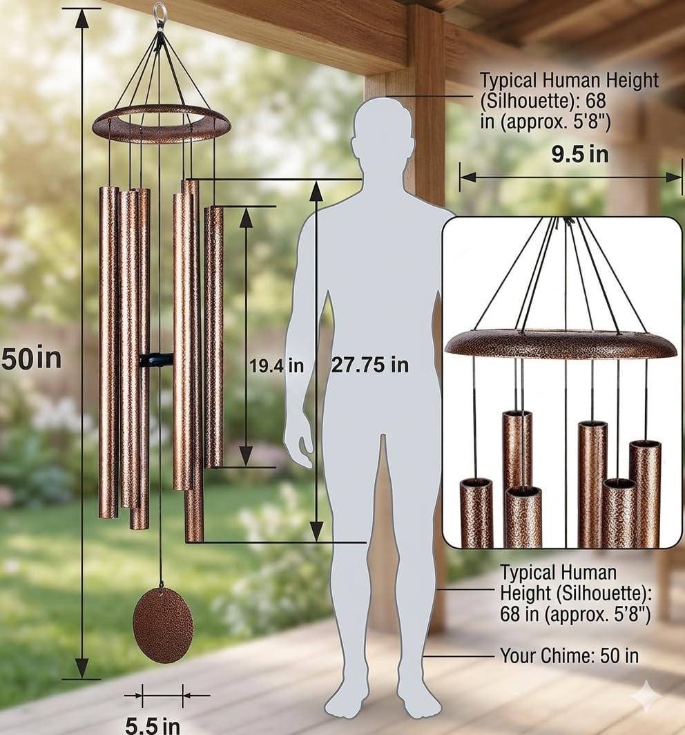 LACHIKA HOHIYA beside lawn chair showing 50-inch scale for placement