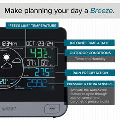 La Crosse Technology wind vane and anemometer closeup delivering reliable wind direction and speed