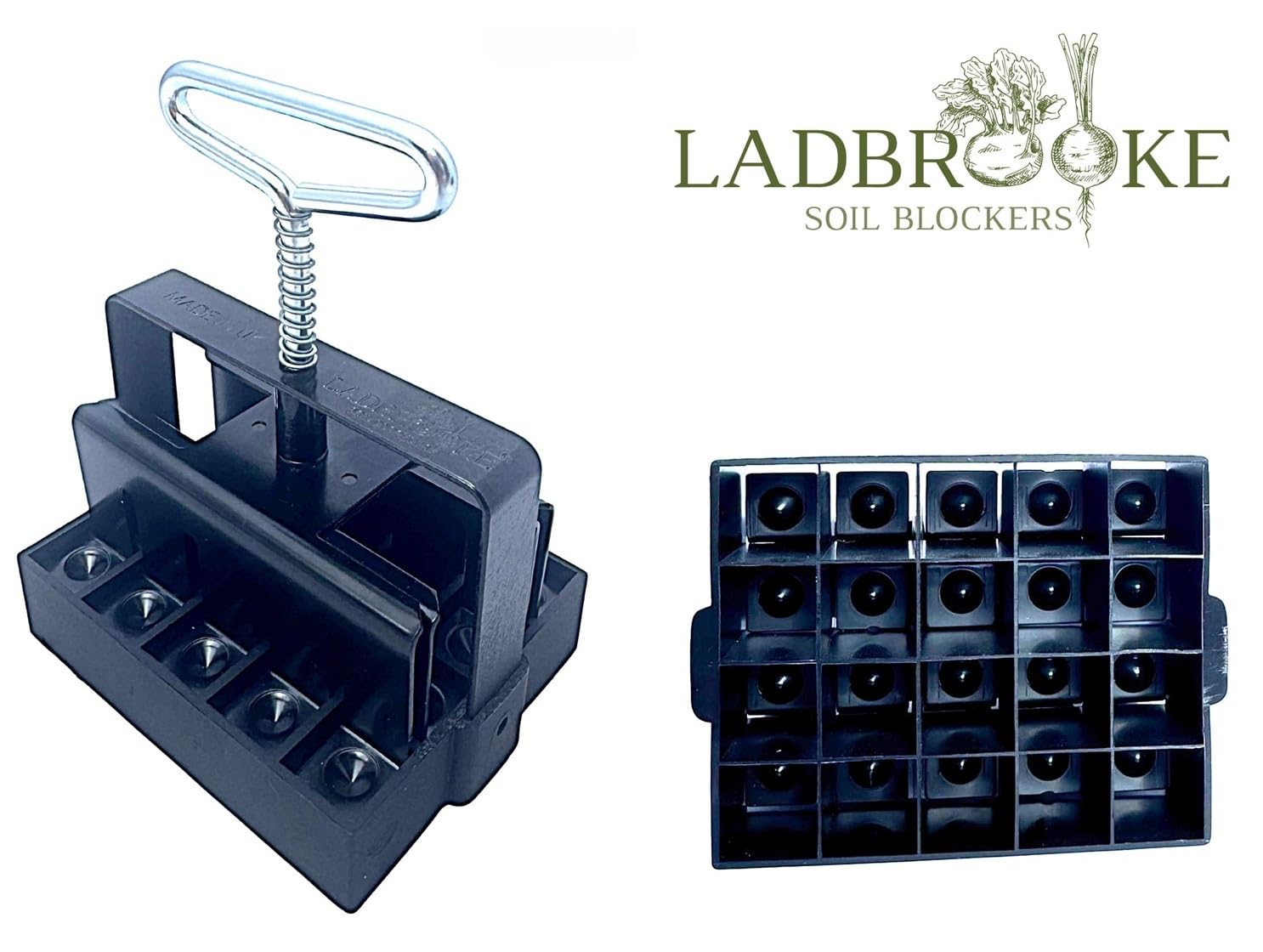 Ladbrooke seed and dowel pins displayed for accurate sowing and hole options