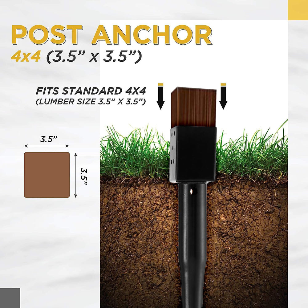 LADECH anchor supporting a mailbox post showing tidy mounting and weather-ready hold