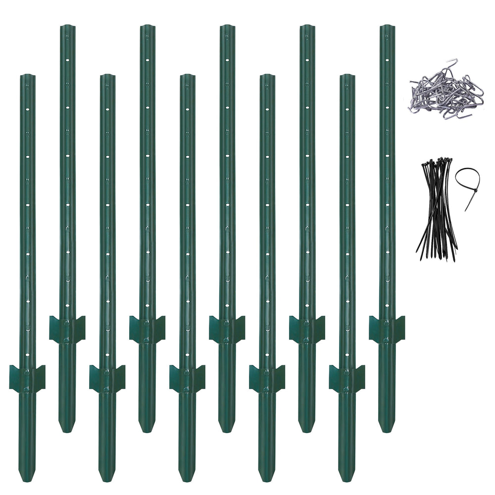 LADECH front view of 4ft U-post pack showing durable finish and count