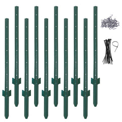 LADECH front view of 4ft U-post pack showing durable finish and count