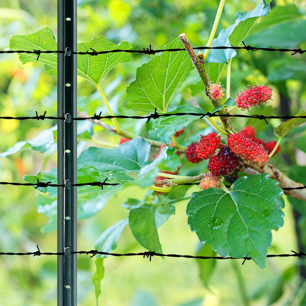 LADECH post tab with clip engaged for neat stable fence attachment