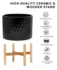 LaDoVita wooden stand detail showing secure joint and stable support
