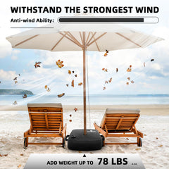 LadyRosian attached to an offset umbrella demonstrating stable outdoor use
