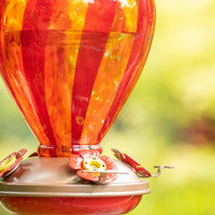 LaElvish Garden close-up of hand-blown glass texture offering sunlight sparkle and durability