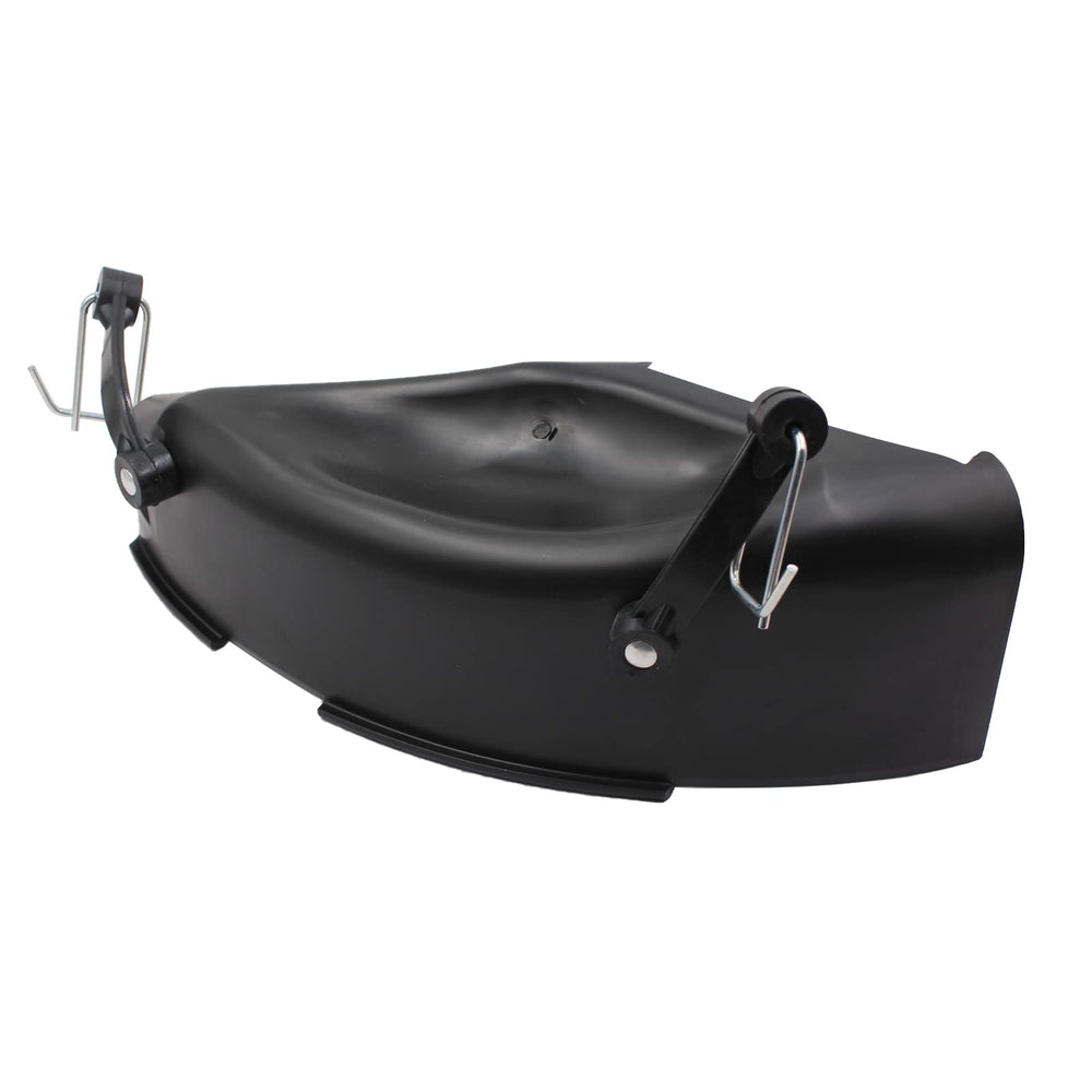 LAFORMO mulch cover front view showing fit for John Deere 42 inch deck, ensures secure sealing