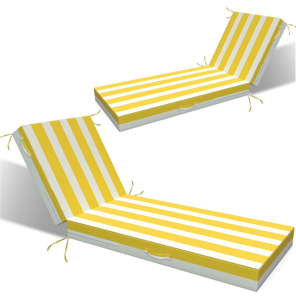 L'AGRATY front view of cushion set showing neat fit and outdoor comfort