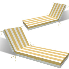 L'AGRATY front view showing full chaise cushion and neat fit for comfort