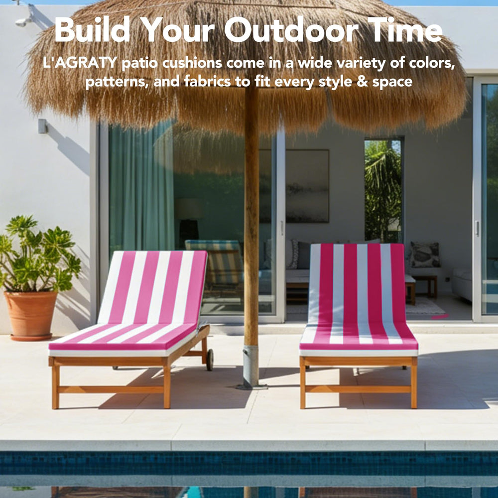L'AGRATY lifestyle patio scene showing stylish outdoor relaxation benefit