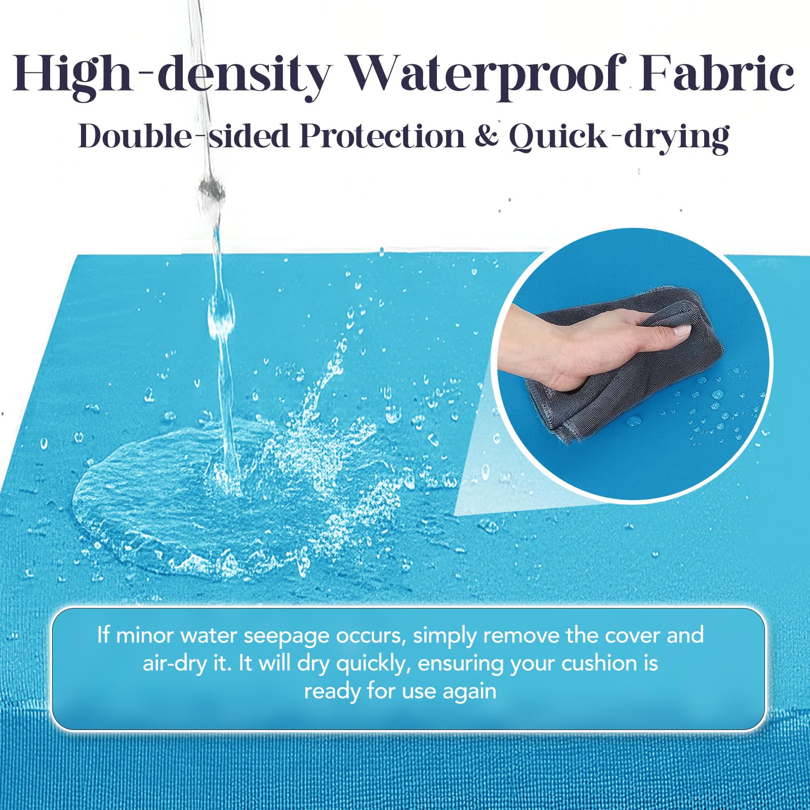 L'AGRATY hidden zipper and carry handle detail for easy cleaning and transport