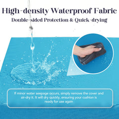 L'AGRATY hidden zipper and carry handle detail for easy cleaning and transport