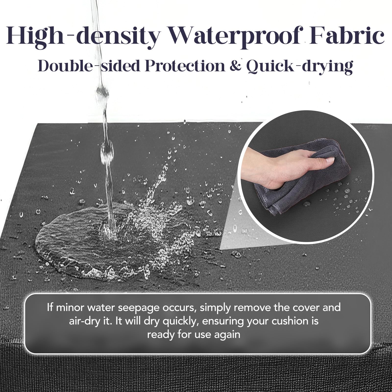 L'AGRATY hidden zipper and strap detail for secure, water-resistant use