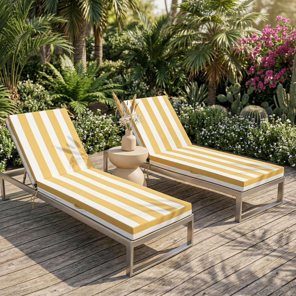 L'AGRATY two-piece set styled on patio at dusk conveying durable elegance