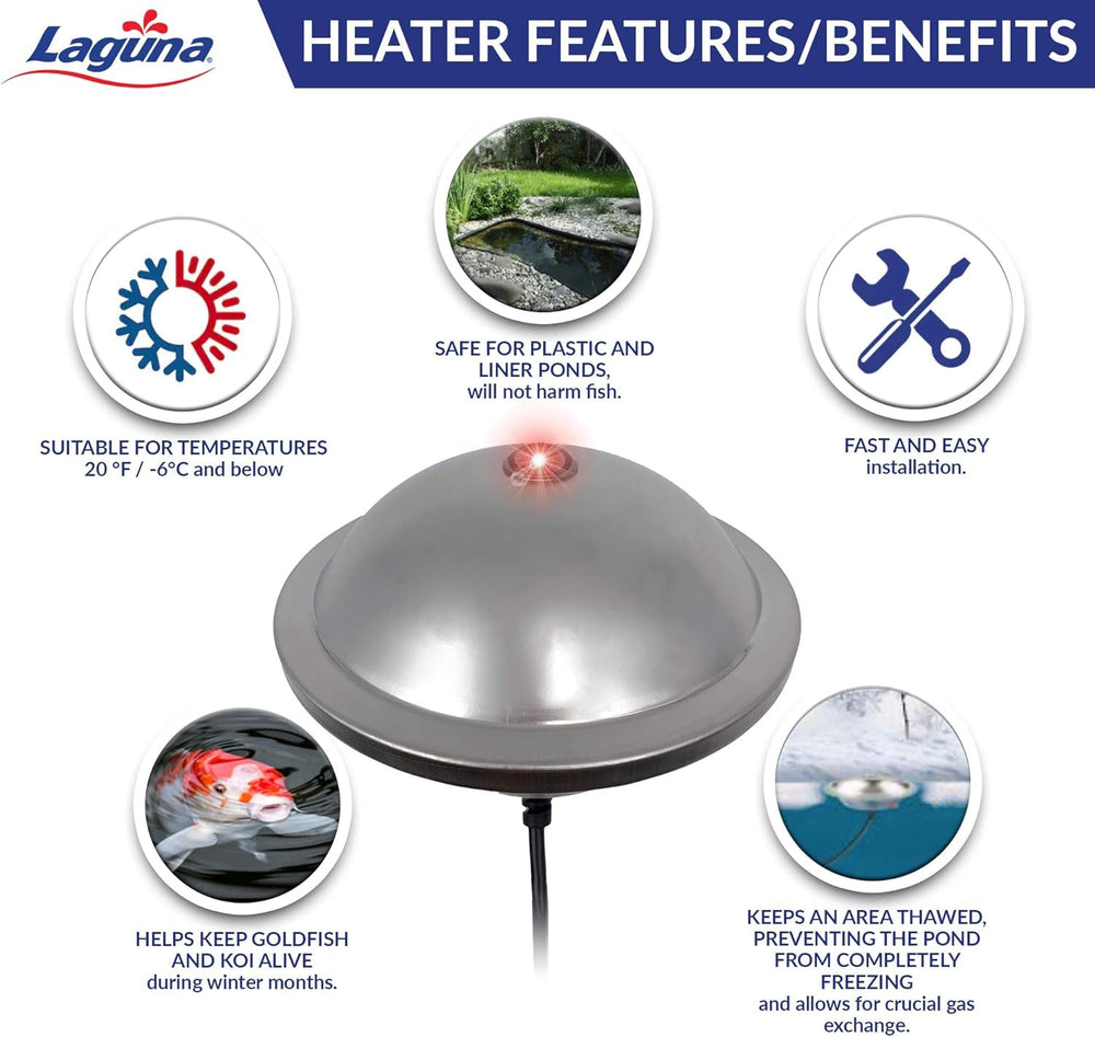 Laguna thermostat detail demonstrating even heat distribution benefit