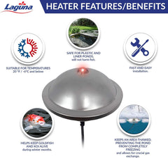 Laguna thermostat detail demonstrating even heat distribution benefit