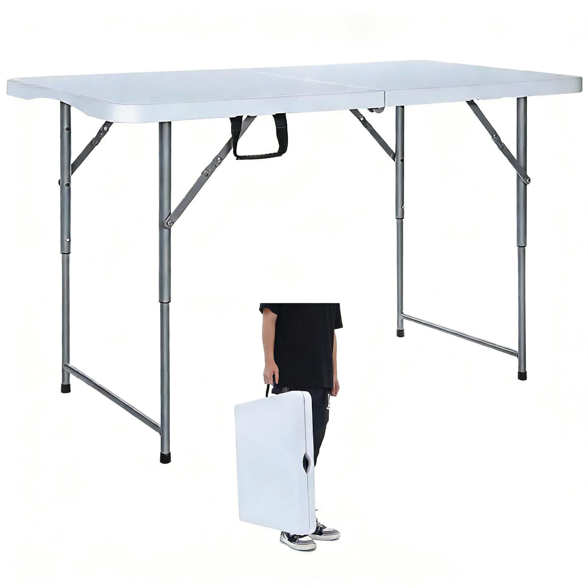 Lakhow front view folded with handle for easy transport and storage