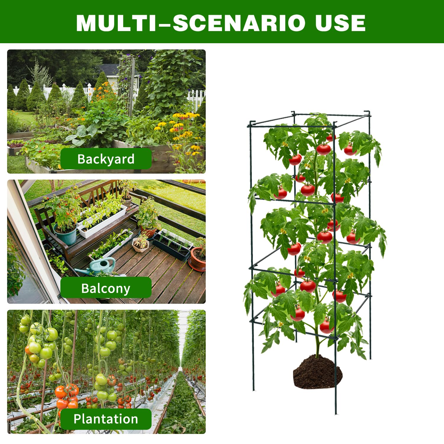 LAKNUAL cage used in balcony container maximizing vertical space for vegetables