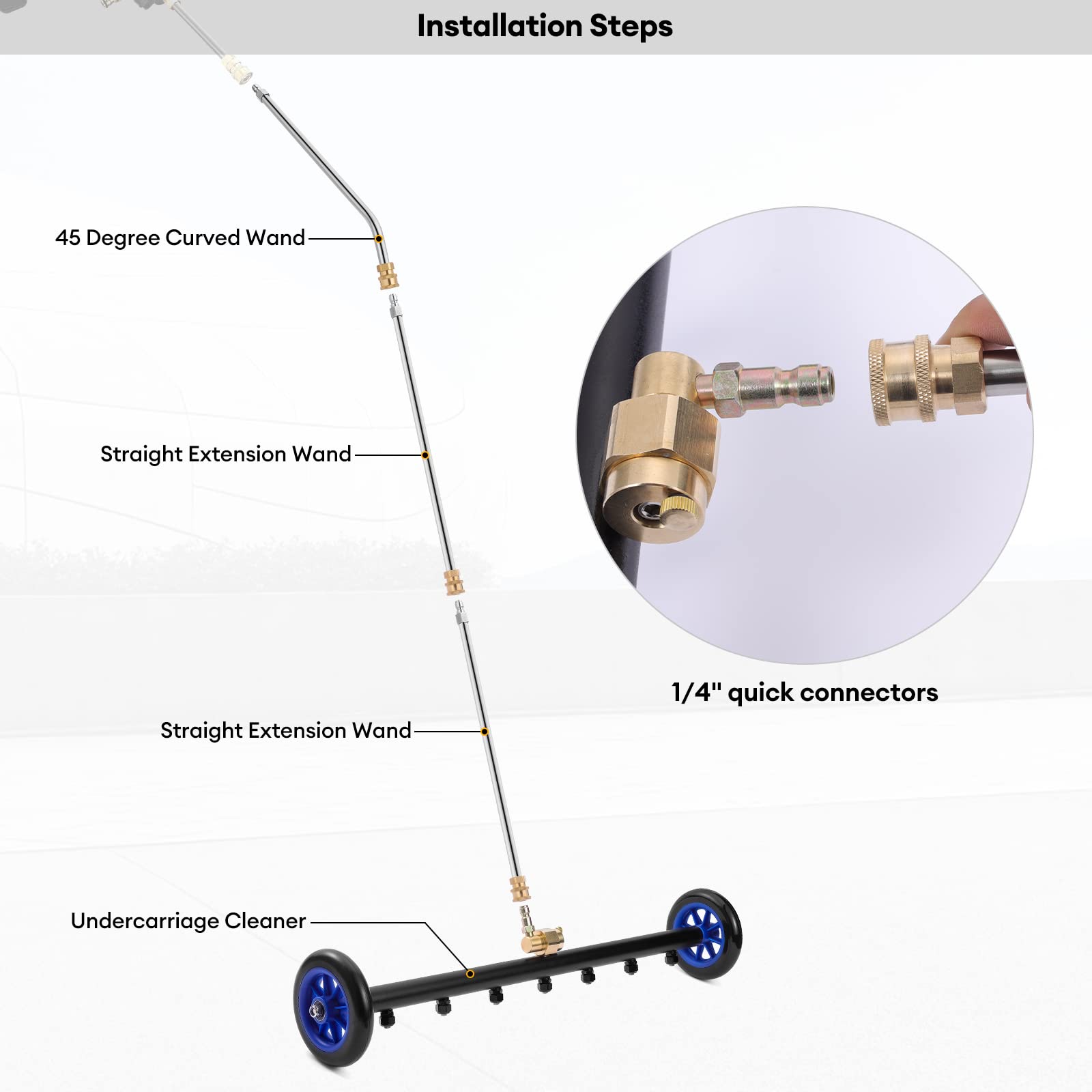 Lalafancy 24-inch bar beside ruler showing wide coverage benefit