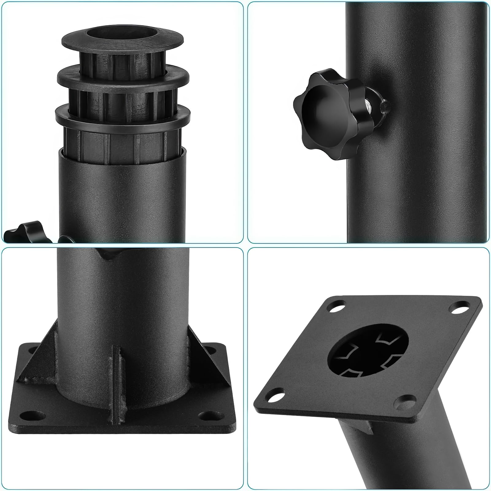 lalafancy base plate with four holes and measurement guide for bolts