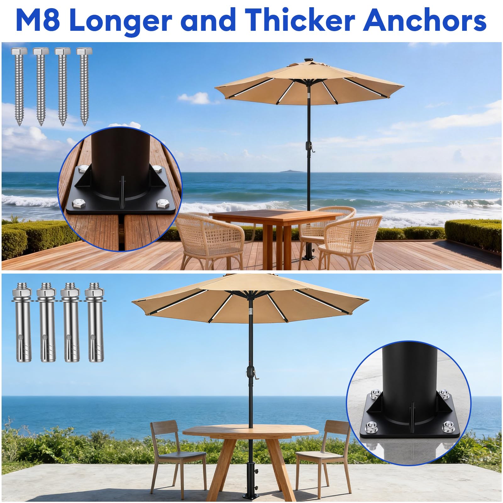 lalafancy black finish resisting outdoor weather on deck scene