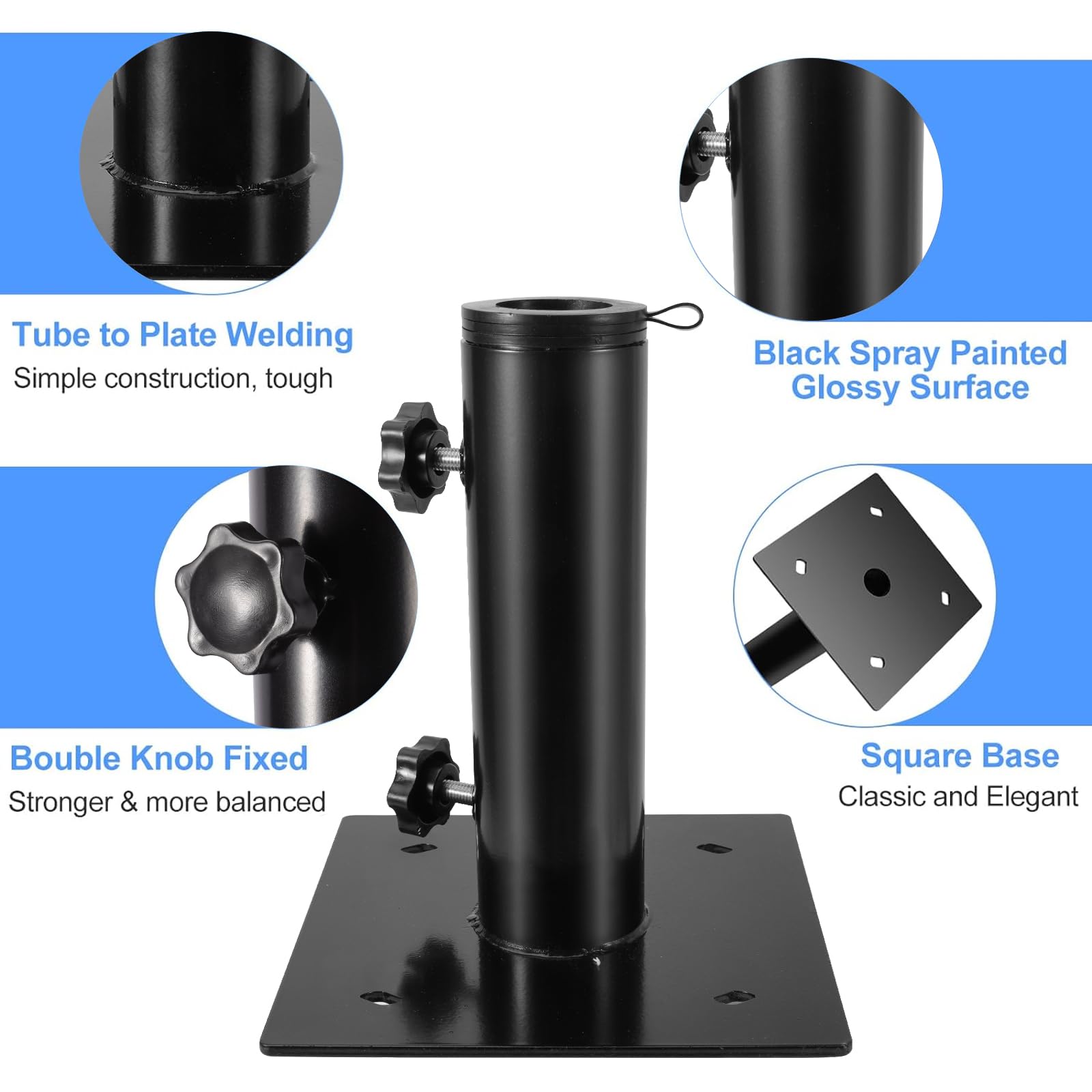 Lalafancy rotary knobs detail demonstrating secure clamping to prevent pole rotation