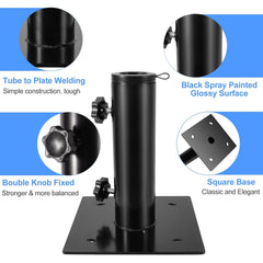 Lalafancy rotary knobs detail demonstrating secure clamping to prevent pole rotation