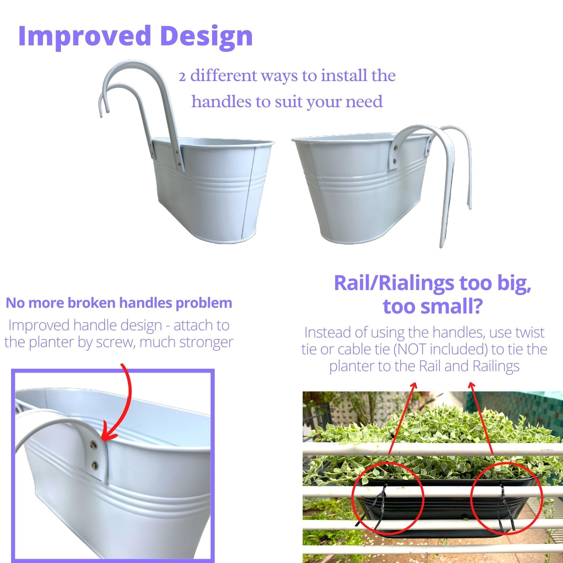 LáLáGreen view of planter bottom with drainage holes to prevent overwatering benefit