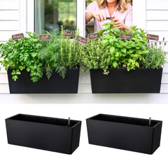 LáLáGreen front view of 20in two-pack showing sleek design and brackets, stylish curb appeal
