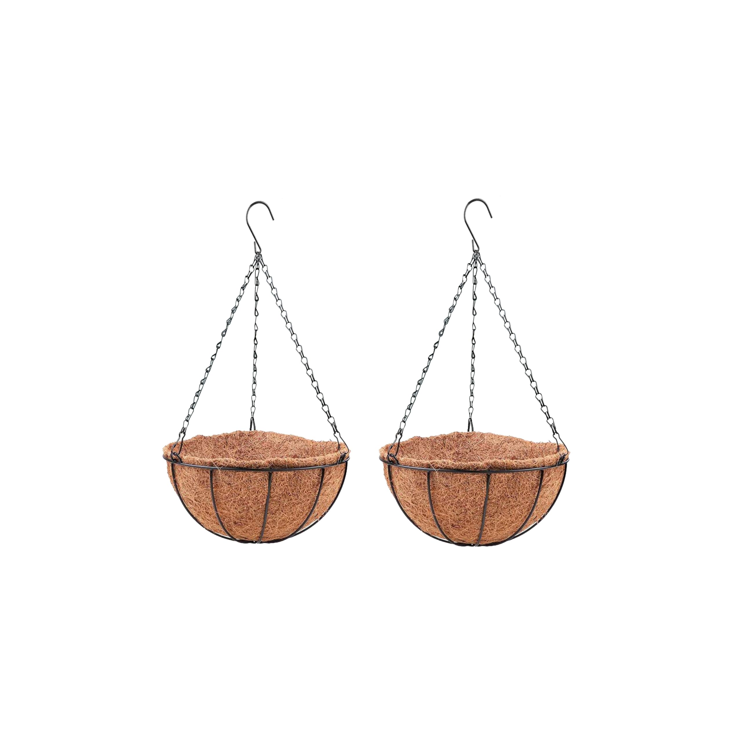 LáLáGreen front view 20-inch hanging basket showing ready-to-hang design and balance