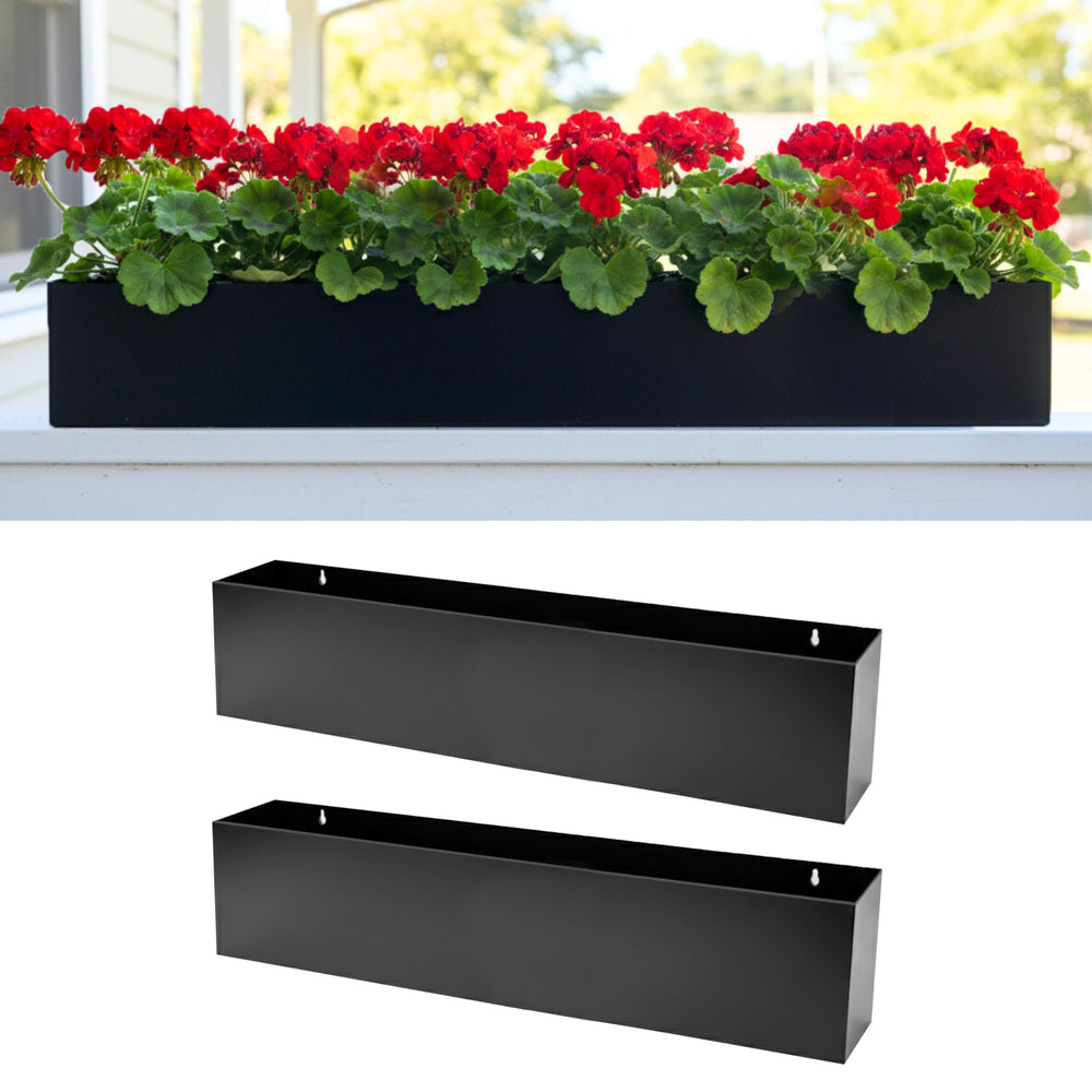LaLaGreen front view of 36-inch wall planter showing clean lines and capacity