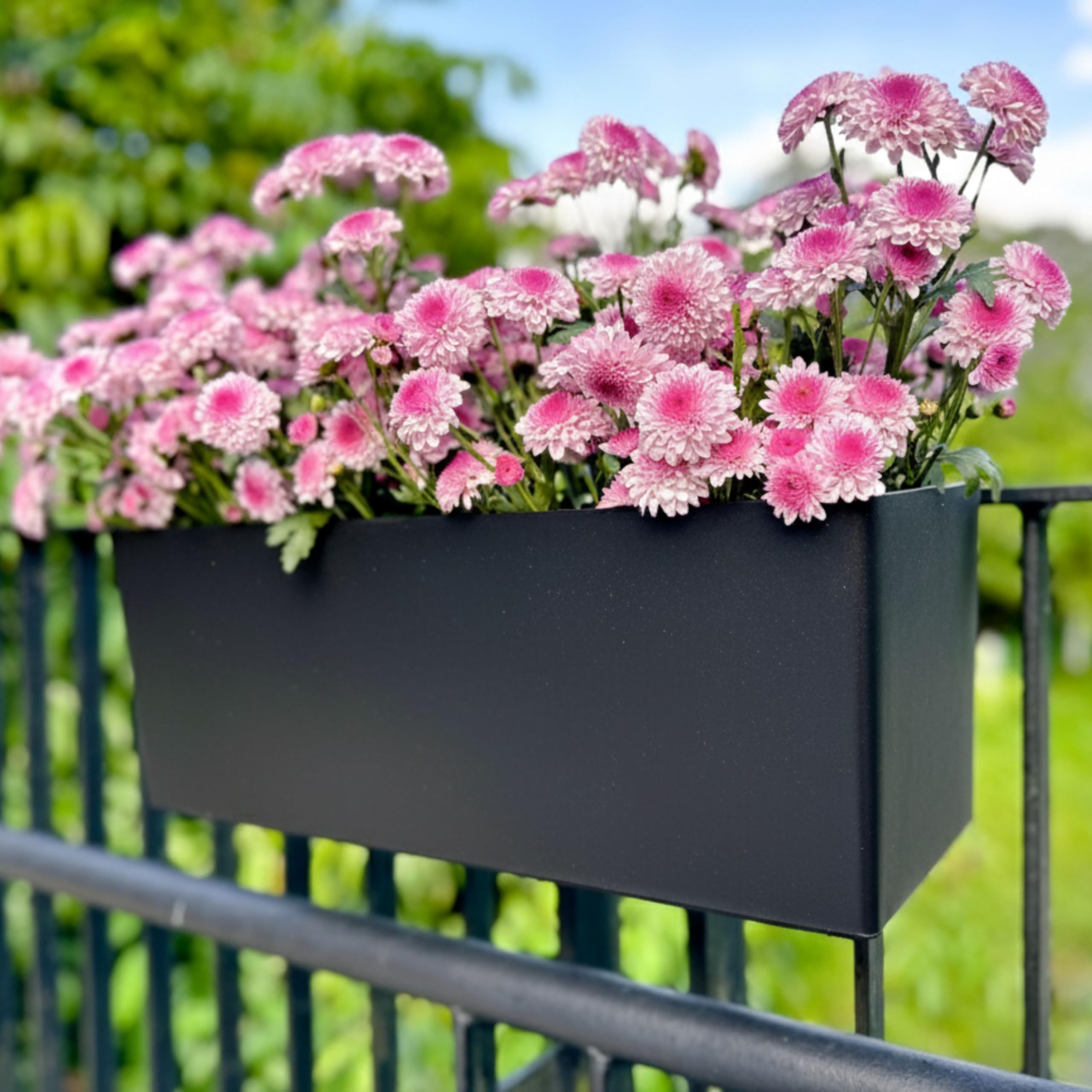 LaLaGreen front view pack of four planters showing clean modern look and curb appeal