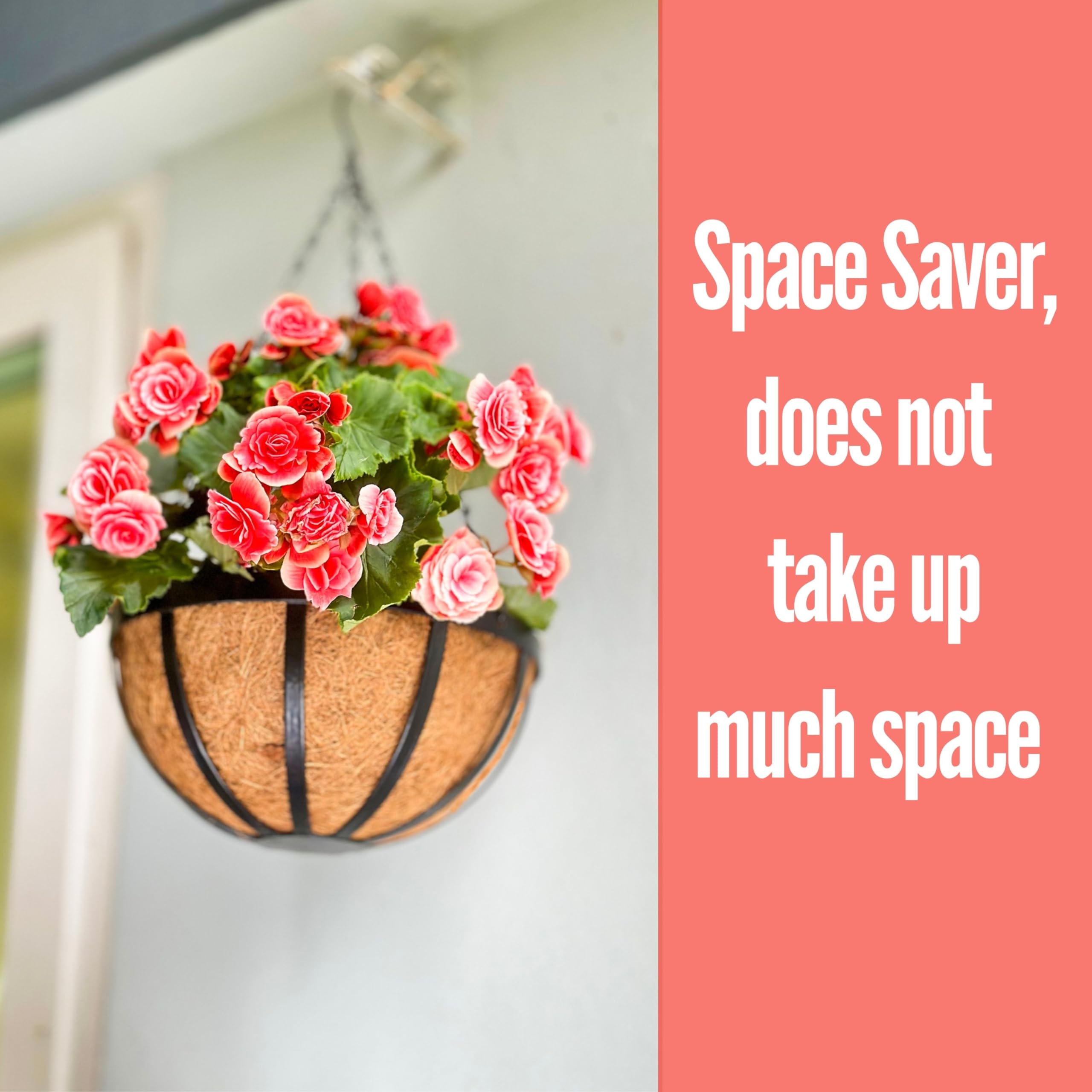 LáLáGreen six baskets hung on porch showing cohesive grouping and curb appeal benefit