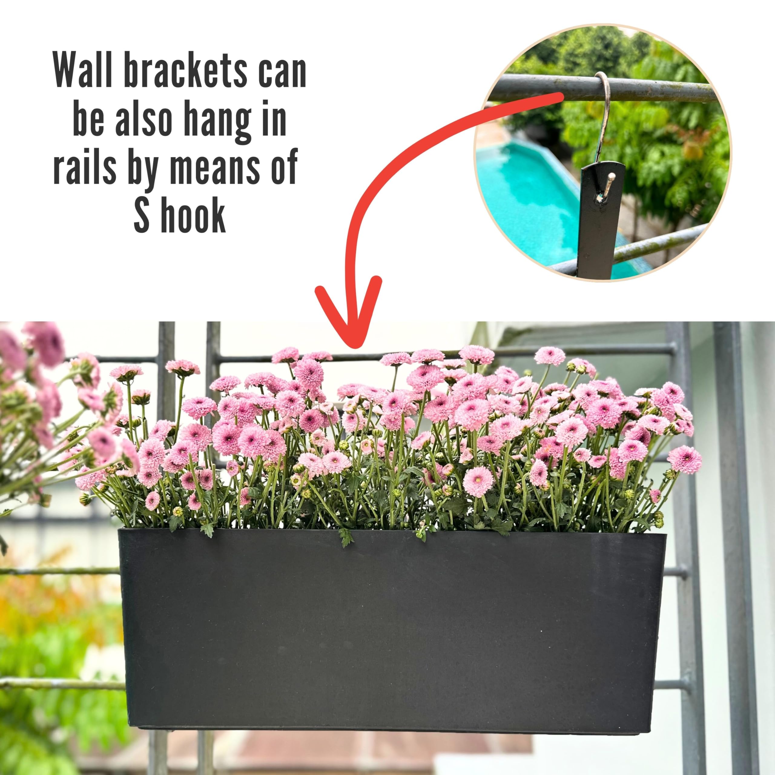 LáLáGreen pair of planters filled with herbs, convenient kitchen-sill fresh herbs access