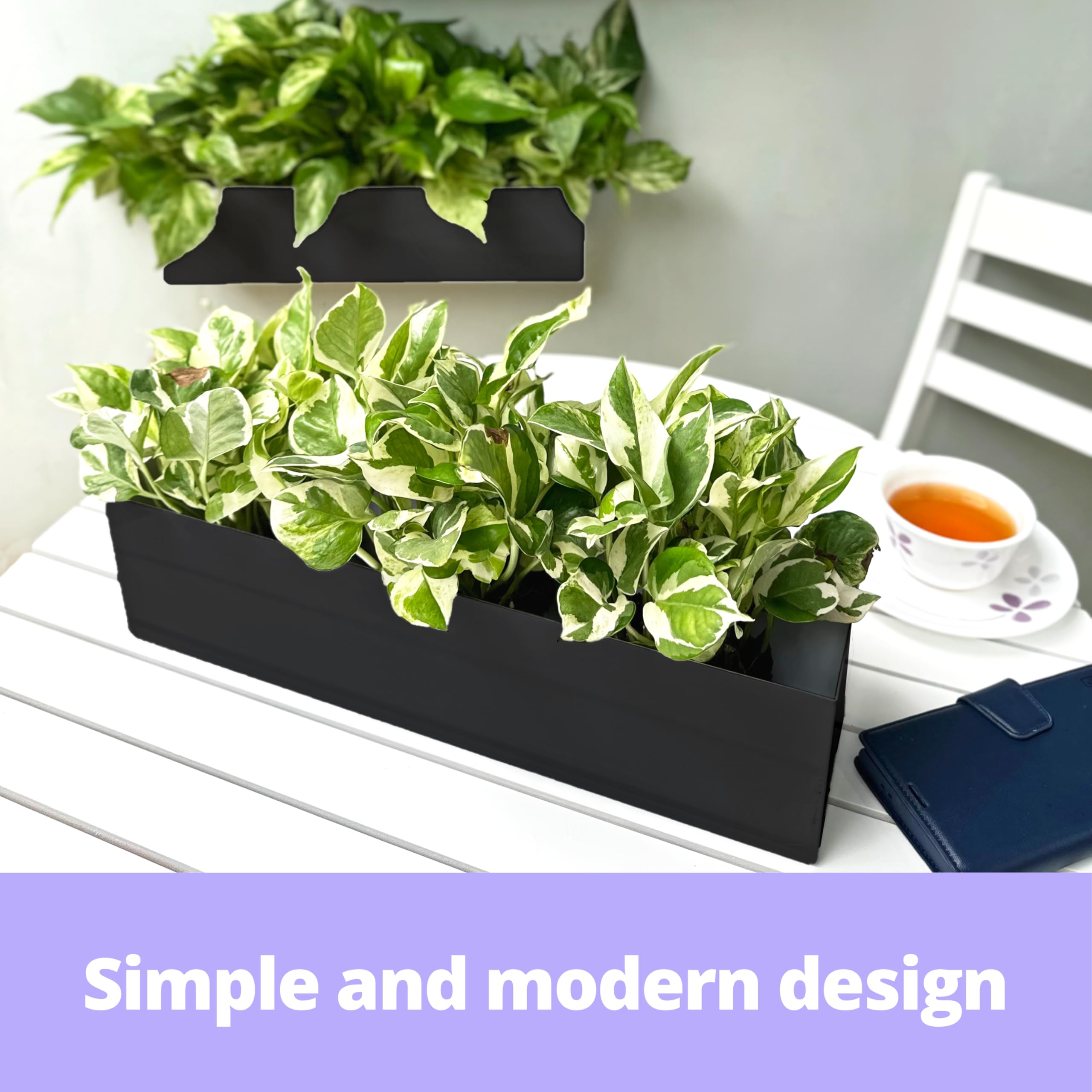 LaLaGreen planter mounted on balcony railing showing secure outdoor styling and curb appeal