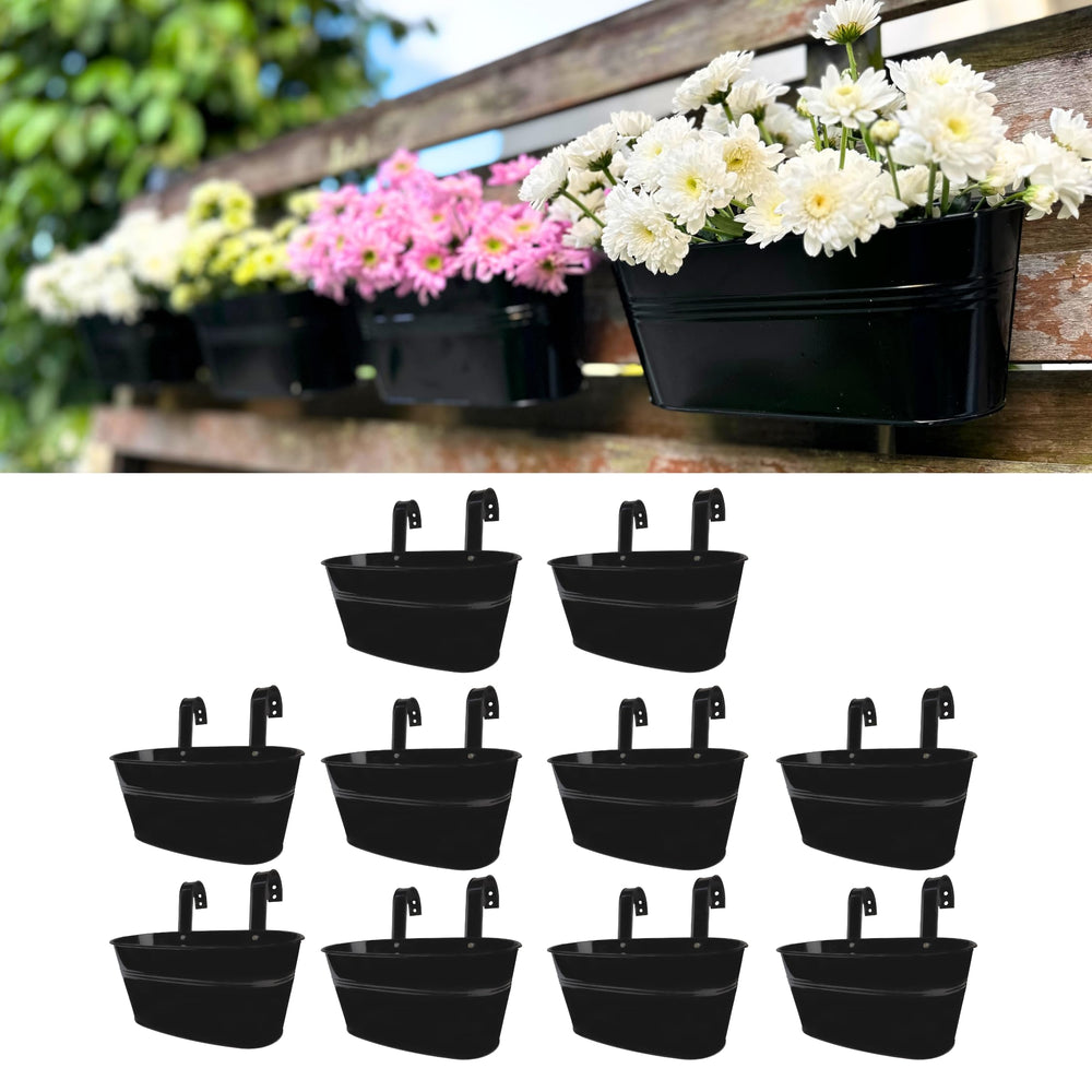 LáLáGreen front view of 9.8-inch planter showing minimalist shape and space-saving benefit