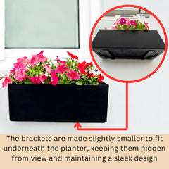 LáLáGreen planter mounted on balcony railing with flowers, maximizes small outdoor space