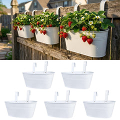 LáLáGreen front view of white rail planter showing clean minimalist design and balance