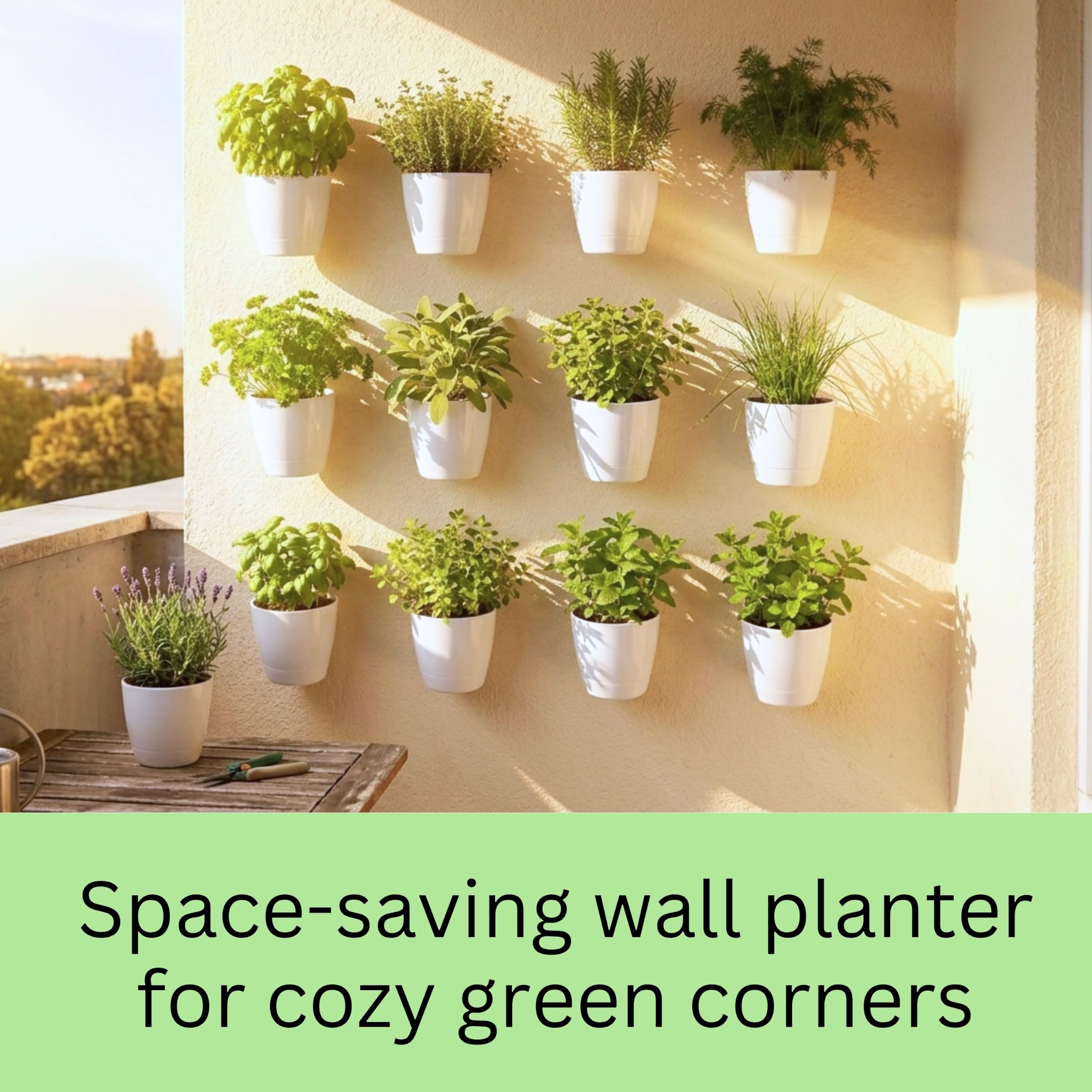 LáLáGreen beside 3-inch nursery pot for scale showing compatibility with common sizes