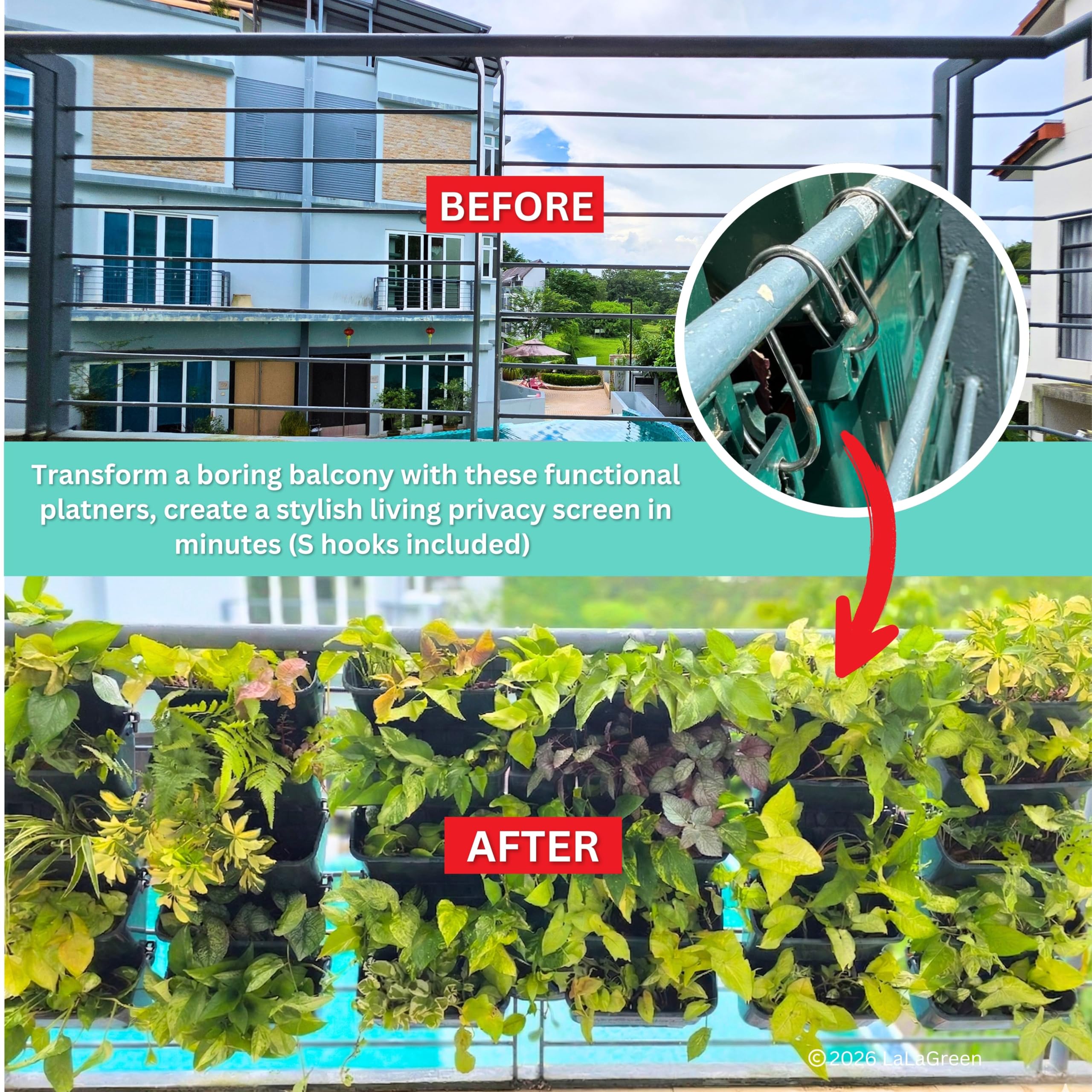 LáLáGreen vertical garden installed on wall creating a green living feature